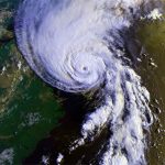 NOAA image showing Hurricane Bob (1991) approaching New England on August 19