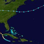Hurricane Camille's storm track in 1969