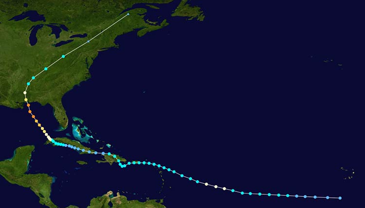 Hurricane Frederic track, 1979